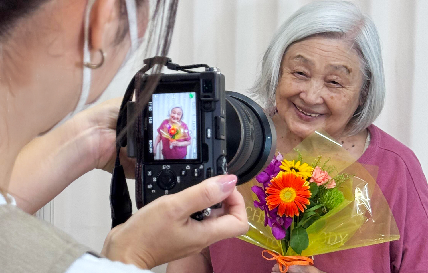 介護美容写真撮影